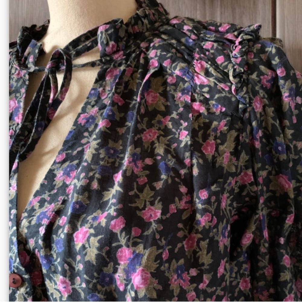 Free People Meant To Be Floral Cotton Blouse - Picture 5 of 13